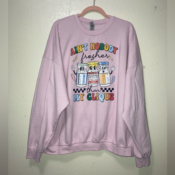 Sweaters - Pink Pharmacy Novelty Graphic Sweatshirt